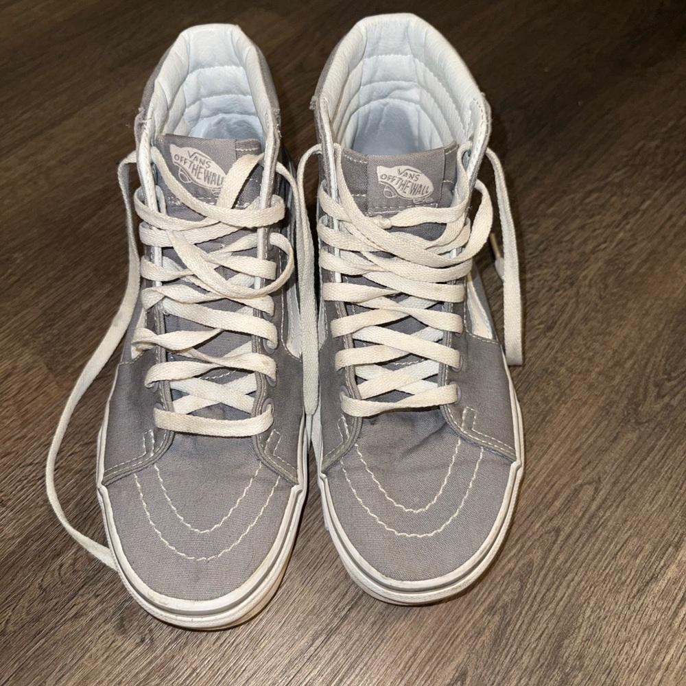 Gray high top vans